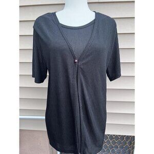 DIAMOND'S Women's jacket-blouse classic black color with a button Size M